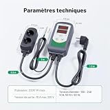 Inkbird ITC-308 WiFi, thermostat double relais avec sonde 2 m photo 6