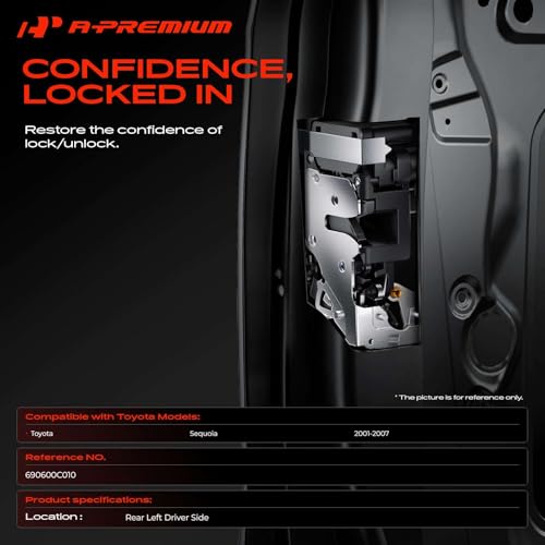 Image of A-Premium Rear Left Driver Side Door Lock Actuator Compatible with Toyota Sequoia 2001-2007