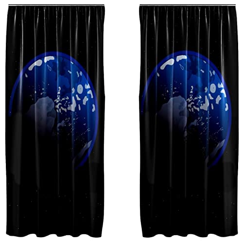 Cortinas para ventana de dormitorio espacio exterior de 2 paneles 55x84 contra luz molesta 2