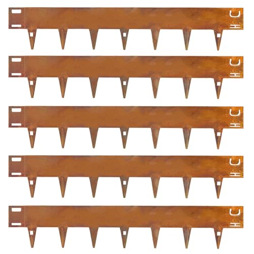CORE EDGE Lawn Edging | Flexible Decorative Steel Edging Garden Border Edging Lawn Edging Strip Garden Border with a 100mm face height (Corten)