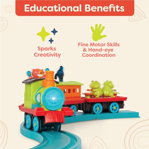 B. toys – Critter Express – Train Set – Musical Train – Lights & Sounds – Classic Toys for Toddlers, Kids – 2+ Years by B. toys - Image 4