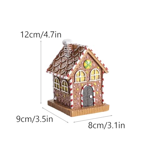 Maison en pain d'épices résine déco Noël sans miettes durable - 6