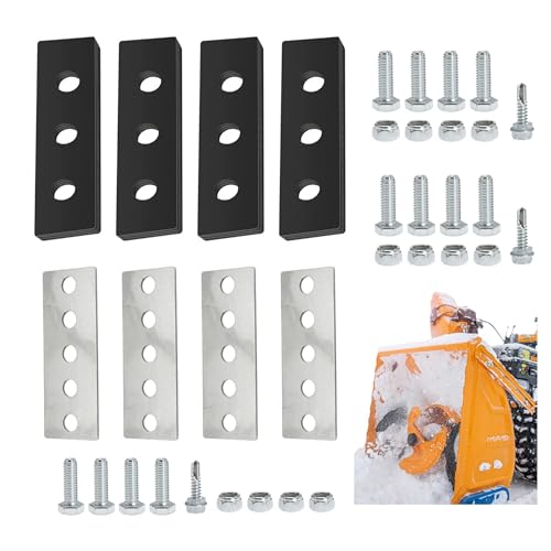 JomGorg 1/4inch Snow Blower Rubber Blade Impeller Modification Kit 4 Blade for 2-Stage Snow Blower