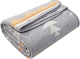 Merinowolle Wolldecke Warme Decke Wohndecke Sofadecke Blanket Tagesdecke Plaid Sofa Großer Überwurf Perfekt für Outdoor-Camping, Alle Jahreszeiten (160x220 cm-Marokko Weiß)