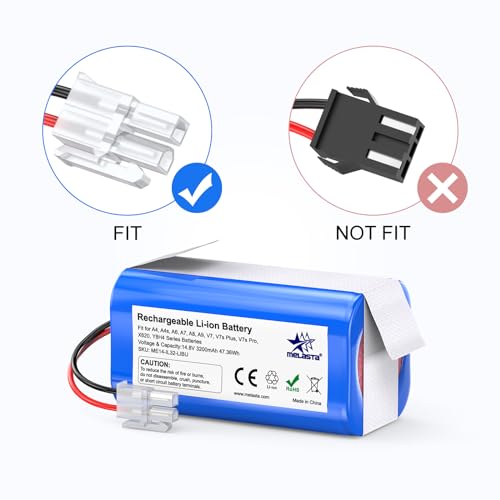 melasta 14,4V 3200 mAh Li-ion Ersatzakku Akku Batterie für iLife Staubsauger A4, A4s, A6,V7, A6, A7, A8, A9, V7s Plus, V7s Pro, X620, Y8H4 Akkus