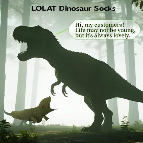 Image of LOLAT Novelty Animal Socks Knit Shark T-Rex Dinosaur Alligator Croc Sock for Christmas Gifts Creative Home Warm