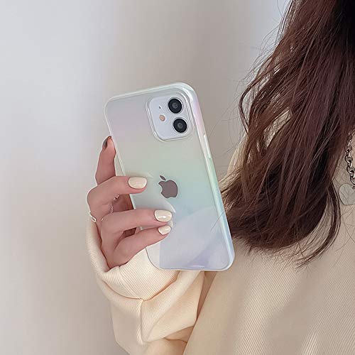 Ownest Compatible For Iphone 12 Case,Iphone 12 Pro Case,Colorful Clear Rainbow Glitter Bling Design Tpu And Pc Protection Case For Women Girls For Iphone 12/12 Pro-White #TOP6