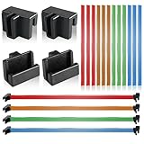 NICERINC 12-teiliges Hängeregistratur- und 24-teiliges Clip-Set, Aktenschienen, Hängesystem, hält Ihre Ordner ordentlich und organisiert, 40 cm lang, 1,27 cm breit (mehrfarbig)