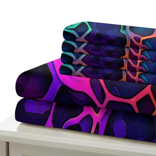 Parure de lit nid d'abeille 3D à fermeture éclair pour un lit vite fait