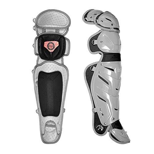 All-Star LG30SPROSV/B Adult System 7 Leg Guard, Grey Trimmed, Short 15.5" Length SV/B