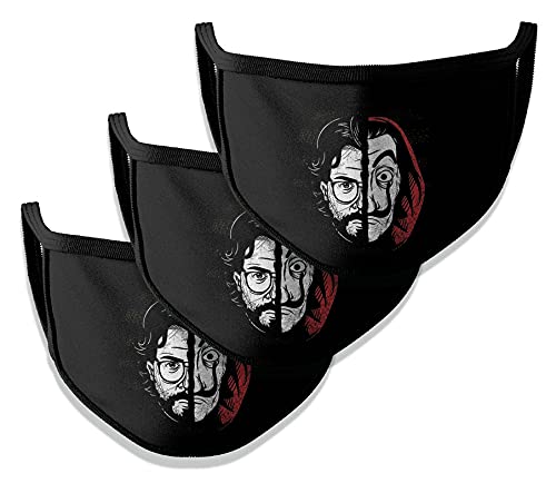 WE BLEED INDIA MONEY HEIST PROFESSOR 3PLY CLOTH FACE MASK (PACK OF 3)