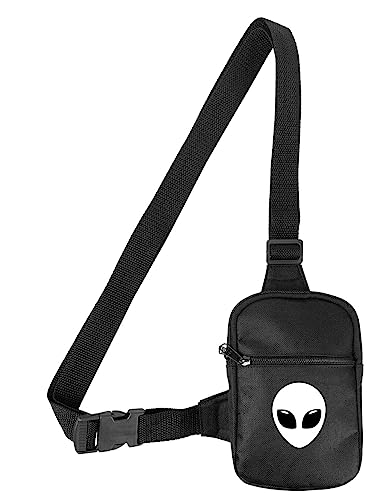 Mini Bolsa Lateral Shoulder Bag Masculina Pega Visão Estampa ET Branco