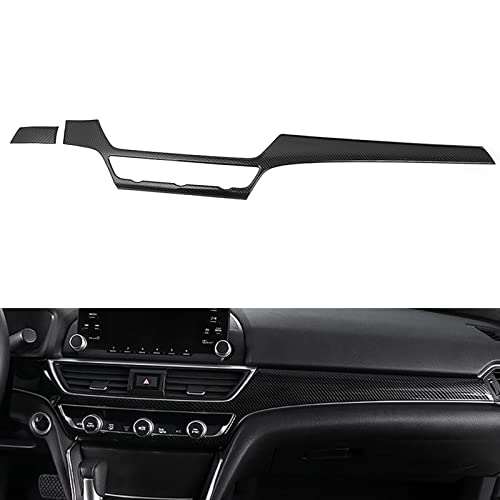 Xotic Tech Interior Dashboard Center Console AC Switch Button Panel Stripe Cover Trim, Carbon Fiber Pattern, Compatible with Honda Accord 10th Gen 2018-2022