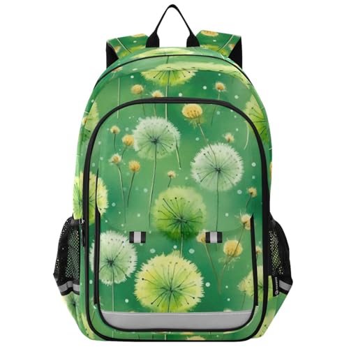 Sac à dos ordinateur portable enfants vert pissenlit A1677 pour la rentrée scolaire
