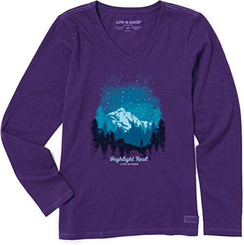 Life is Good Womens Crusher, Deep Purple, X-Large