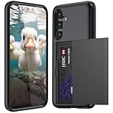Galaxy S25 ケース Galaxy S24 ケース カード収納 背面 米軍MIL規格 耐衝撃最強 ギャラクシーS24/S25 SC-51E SCG25 ケース ICカード収納 落下防止 全面保護 指紋防止 滑り止め 擦り傷防止 ブラック