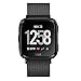 Fitlink Metal Bands Compatible for Fitbit Versa/Versa Lite Edition/Versa 2 Smart Watch for Women and Men,Small and Large, Multi-Color (Black,Large)