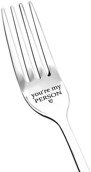 Couple Christmas Gifts for Women Men Youre My Person Fork for Boyfriend Girlfriend I Love You Gift for Him Her Wife Husband Anniversary Valentines Day Gifts for Fiance Fiancee Engagement Wedding Gift