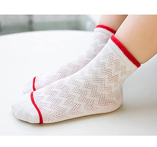 Unisex Baby Socks Boy and Girl Summer Toddler Infant Ankle Soft Cotton Thin Mesh Socks 5 Pairs 0-5T2