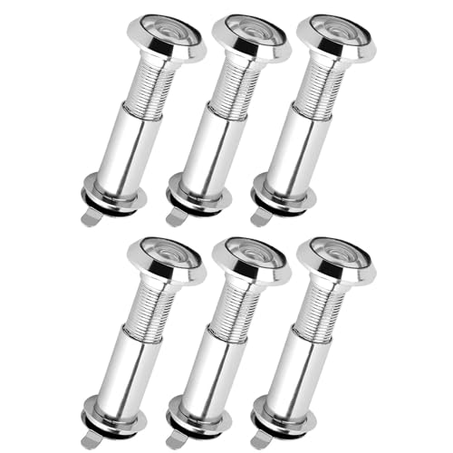 Mirilla de Puerta con Ángulo Amplio de 220 Grados, Mirilla de Seguridad Ajustable con Cubierta Posterior, para Puertas de Madera, Fibra de Vidrio y Metal de 35mm a 55mm