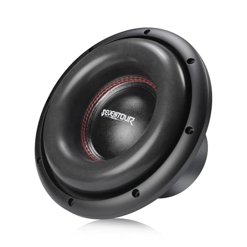 Seventour 10 1200W Max Power Dual 4 Ohm Car Subwoofer,Dual Voice Coil High-Strength Dual Magnets,Foam Surround for Vehicle Stereo Sound System (10 - Dual 4 Ohm)