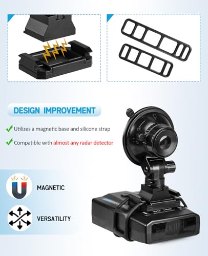 image for Xislet Universal Magnetic Radar Detector Mount Compatible with Uniden 
