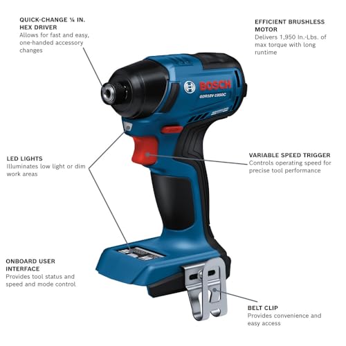 Image of Bosch GDR18V-1950CN 18V Brushless Impact Driver (Bare Tool)