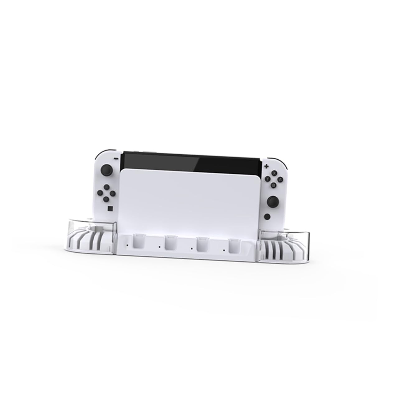 LIFKOME 1set Dock Di Ricarica Per Switch Oled Con Ventola Di Raffreddamento e Base Stazione Di Ricarica Per Gamepad e Conservazione Schede Di Gioco Con Copertura Trasparente