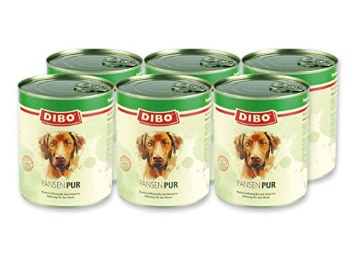 DIBO – PUR PANSEN (Pansen/Blättermagen), 6 x 800g-Dose, Reine Fleischdosen aus frischem und natürlichem Fleisch Qualität