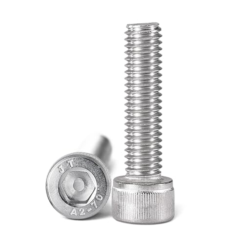 Vis à tête bombée M5 35mm inox 304 six pans creux filetage complet