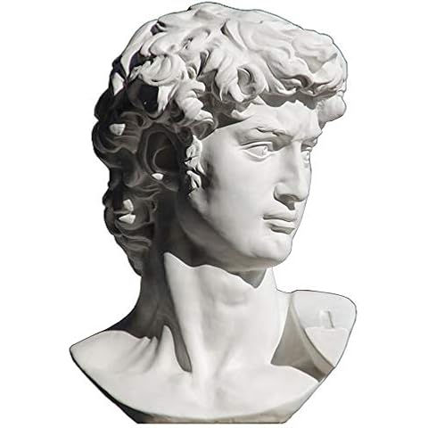 SDBRKYH David Büste Skulpturen, griechische Statue Michelangelo David Statue Desktop-Gips Art Deco Cover
