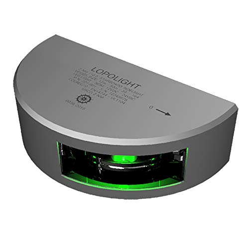 Lopolight 2nm 112.5 Degree Starboard sidelight. Vertical Mount w/6 Meter Cable