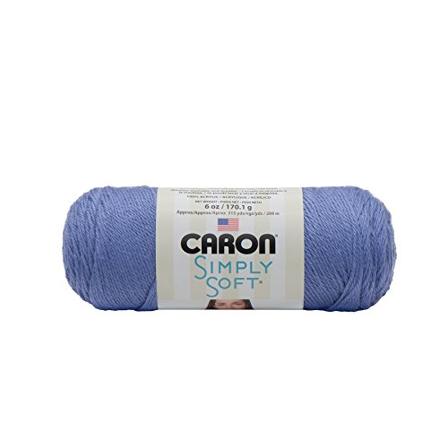 Image of Caron Simply Soft Lavender Blue Yarn - 3 Pack of 170g /6oz - Acrylic - 4 Medium (Worsted) - 315 Yards - Knitting /Crochet