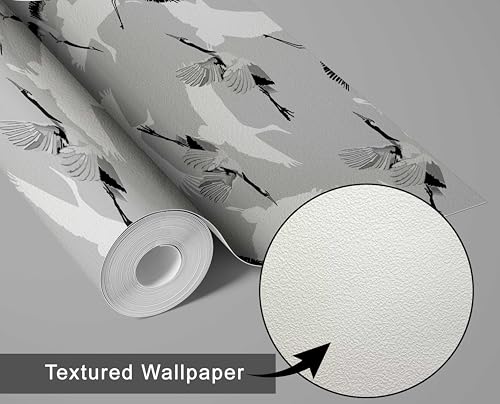 Papier peint vinyle autocollant gris texturé : revêtement mural chic