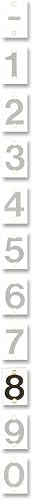 Watermark Stream Gauge Number 8 Plate – Porcelain Enameled Water Level Staff Gauge Marker – High Visibility Replacement Gauge Plate