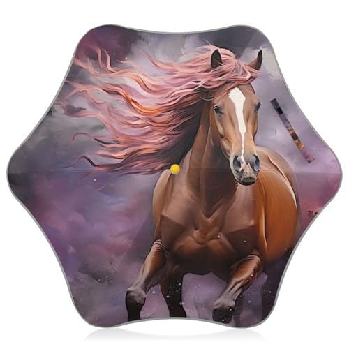 Parapluie violet enfants avec bandes réfléchissantes et embouts ronds de protection GAIREG