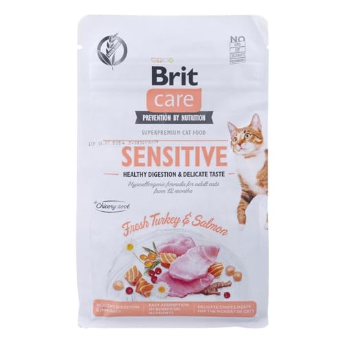 VAFO PRAHA s.r.o. Brit Care Cat Sensitive Nassfutter für Katzen, 400 g, gesunde Verdauung und delikater Geschmack GF, 1 Stück (1er Pack)
