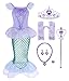 Produktbild AmzBarley Meerjungfrau Kostüm Kleid Kinder Mädchen Kostüme Prinzessin Kleider Karneval Halloween Cosplay Kleid Geburtstag Party Ankleiden Violett 11-12 Jahre 150