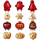 Holiday Mini Pie Mold, Hand Pie Press Mold Maker for Baking, Party Potluck Hand Pie Molds, Pumpkin Cookie Cutters, for Festivals and Parties (6Pcs)