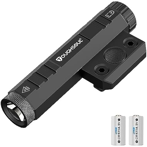 TOUGHSOUL Mlok Flashlight 1450 Lumen with Momentary Strobe Function Light Replaceable Batteries Included Cover