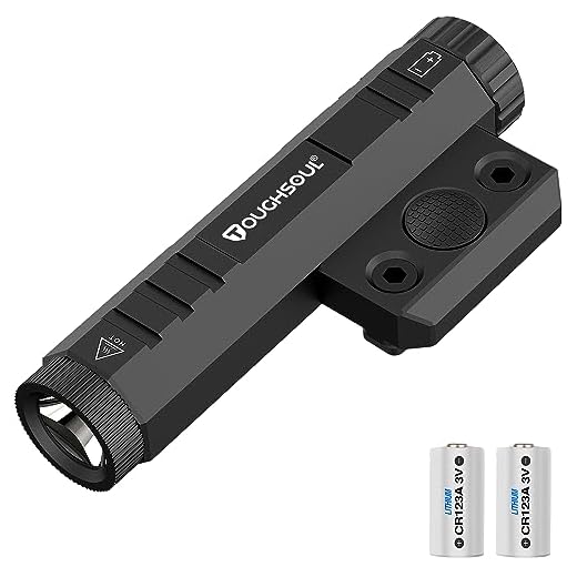 TOUGHSOUL Mlok Tactical Flashlight, 1450 Lumen Max Mlok Mounted Rifle Ar Light with Momentary Strobe Function Battery Included