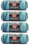 Bulk Buy - Red Heart Super Saver Peacock Stripes Yarn - 4 Pack of 141g/5oz - Acrylic - 4 Medium (Worsted) - 236 Yards - Knitting/Crochet