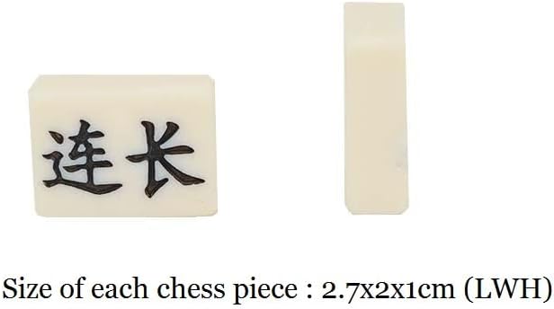 Miniatura 2 de Ajedrez del ejército chino para dos, juego de mesa chino con hoja de plástico, Luzhanqi, total de 50 piezas cada 1.1x0.8x0.4 in, Junqi para 2