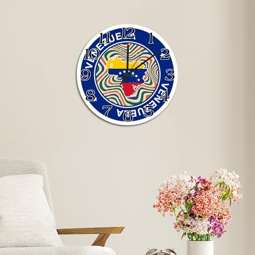 Horloge murale Venezuela grand format pour mur vide et triste