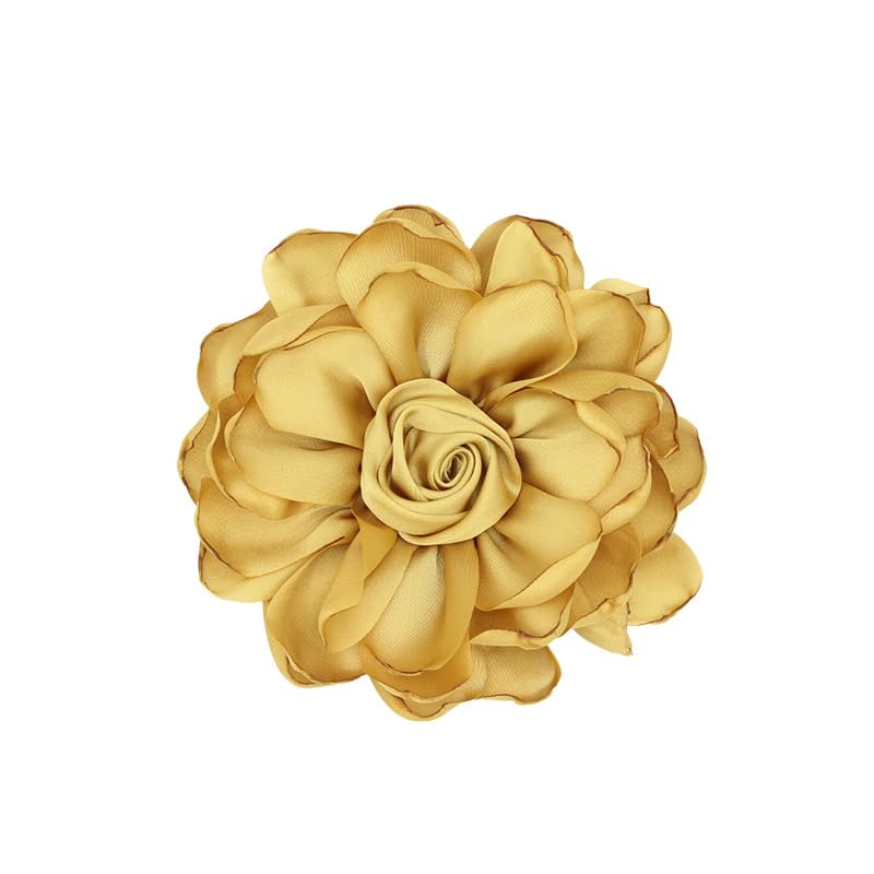 Image of Rose Brooch and Pin for Women Elegant Delicate Flower Pin Shawl Clip Duck Beak Clip for Women's Dress Banquet Party Jewelry Gift