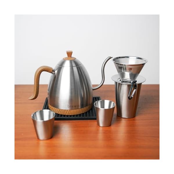 Brewista Artisan Electric Gooseneck Kettle, Water Boiler with LCD Panel, Precise Temperature Control, Fast Boiling and Keep Warm Settings for Pour-Over Coffee & Tea, Café, 1 Liter (Stainless Steel) - Image 5