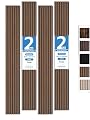 Mollywell Wood Panels for Wall, Time-Saving Installation, Versatile Wood Slat Wall Decor, Enhanced Acoustic & Sound Proof Fluted Design for Home & Office, 2 Pcs Teak, 94.5x12.5 Inch