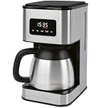 ProfiCook® Kaffeemaschine mit Thermoskanne | für bis zu 10 Tassen Kaffee | Aromawahl | Tropfstopp | mit Uhrzeit-Anzeige | Filterkaffeemaschine Edelstahlgehäuse | 900W | Kaffeemaschine | PC KA 1300