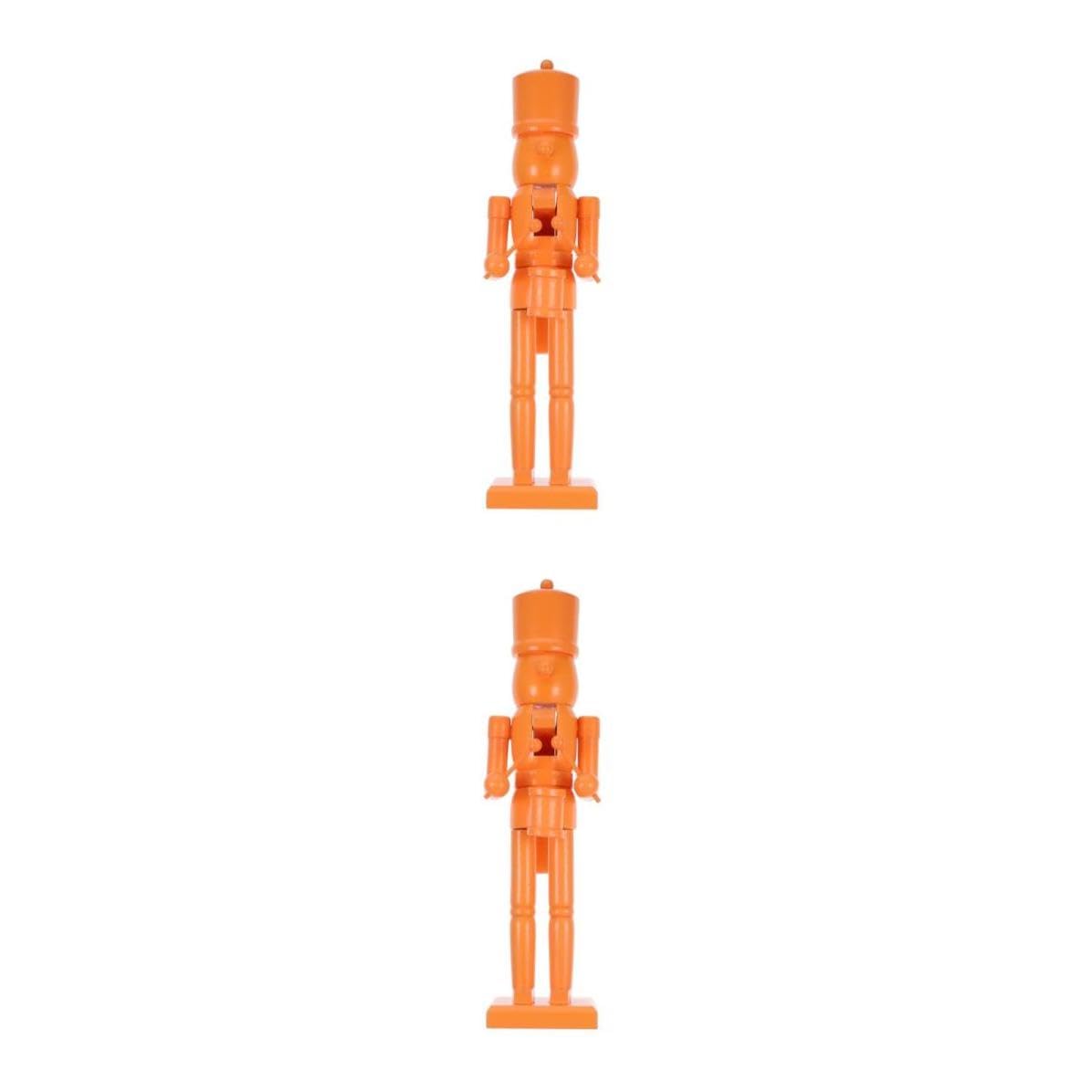 Toyvian 2 Piezas Cascanueces de Madera en Blanco, Figura Soldado DIY,