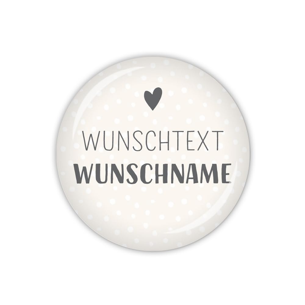lijelove® PFLEGEHELDEN Wunschtext & Wunschname, beige, als Button, Magnet, Taschenspiegel oder Flaschenöffner erhältlich (Art. MD09-06)